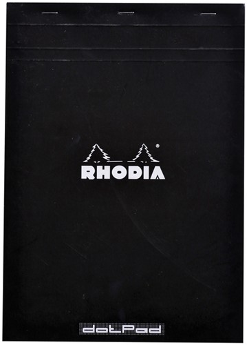 Schrijfblok Rhodia A4 dots 80 vel 80gr zwart