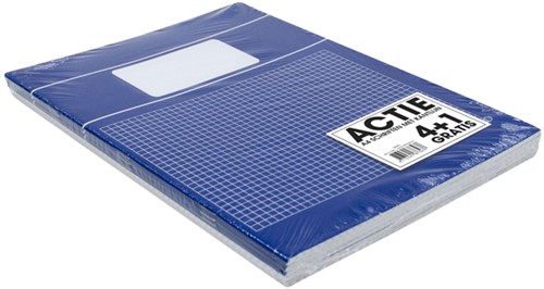 Schrift  SOHO Basic A4 ruit 5x5mm 80 pagina's 60gr assorti 5 stuks-2