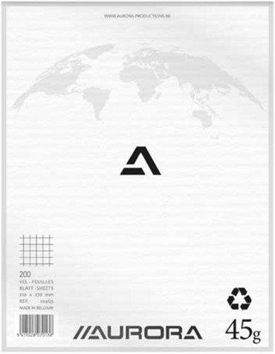 Kladblok Aurora 210x270mm ruit 5x5mm 200 vel 45gr