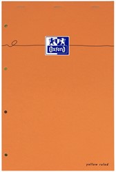 Cursusblok Oxford Orange Notepad A4+ lijn 4-gaats 160 pagina's 80gr oranje