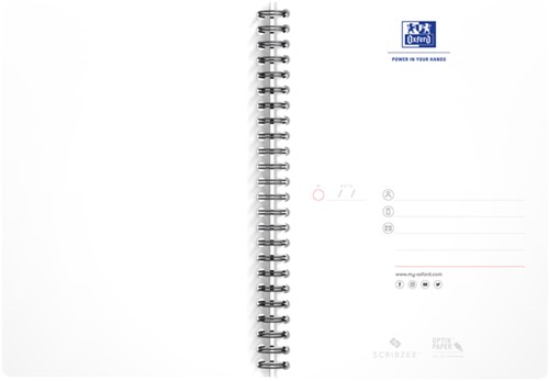 Spiraalblok Oxford Essentials A5 lijn 180 pagina's 80gr assorti-9