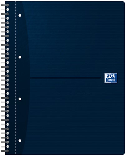 Collegeblok Oxford Office Essentials A4+ lijn 4-gaats 180 pagina's 80gr assorti-2