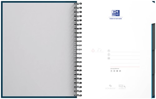 Collegeblok Oxford Office Essentials Europeanbook A4+ 4-gaats 120 vel assorti-3