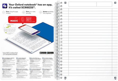 Spiraalblok Oxford MyColours A5 lijn 180 pagina's assorti-5