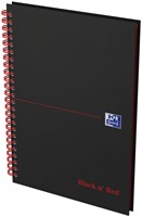 Spiraalblok Oxford Black n' Red A5 lijn 140 pagina's 80gr