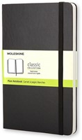 Notitieboek Moleskine large 130x210mm blanco hard cover zwart