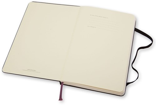 Notitieboek Moleskine large 130x210mm blanco hard cover zwart-2