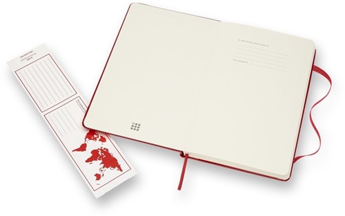 Notitieboek Moleskine large 130x210mm lijn hard cover  rood-2