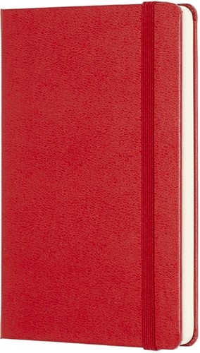 Notitieboek Moleskine pocket 90x140mm blanco hard cover rood-2