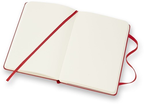Notitieboek Moleskine pocket 90x140mm blanco hard cover rood-3