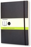 Notitieboek Moleskine XL 190x250mm blanco soft cover zwart