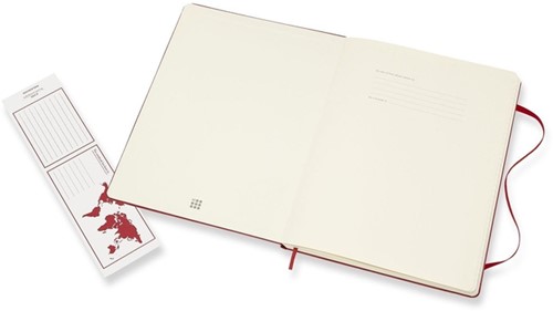 Notitieboek Moleskine XL 190x250mm lijn hard cover scarlet red-2