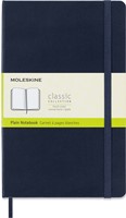 Notitieboek Moleskine large 130x210mm blanco hard cover sapphire blue