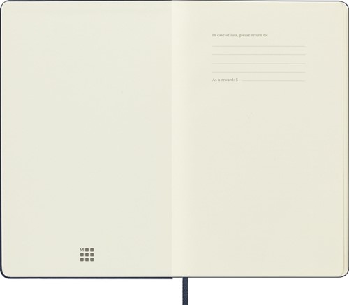Notitieboek Moleskine large 130x210mm blanco hard cover sapphire blue-2