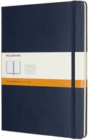 Notitieboek Moleskine XL 190x250mm lijn hard cover sapphire blue