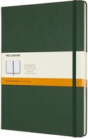 Notitieboek Moleskine XL 190x250mm lijn hard cover myrtle green