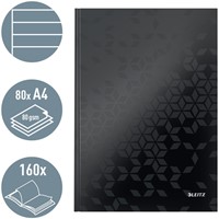 Notitieboek Leitz WOW A4 160blz 90gr lijn zwart-7