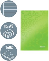 Notitieboek Leitz WOW A5 160blz 90gr lijn groen-4