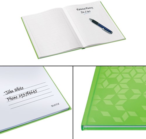 Notitieboek Leitz WOW A5 160blz 90gr lijn groen-7