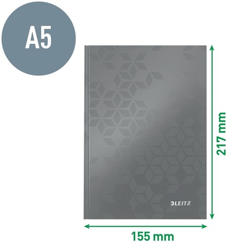 Notitieboek Leitz WOW A5 lijn zwart-11