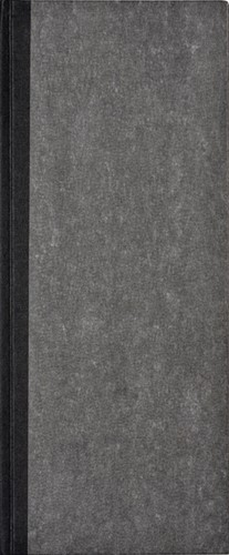 Notitieboek 135x330mm lijn 192blz 70gr grijs gewolkt