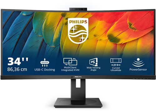 Philips 5000 series 34B1U5600CH/00 LED display 86,4 cm (34") 3440 x 1440 Pixels Wide Quad HD LCD Zwart-3