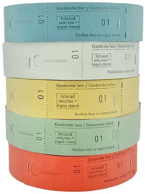 Garderobebonnen Combicraft nummering 1 t/m 500 blauw 500 stuks-2