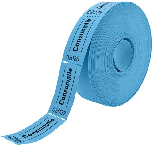Consumptiebon Combicraft 57x30mm 2-zijdig 2x1000 stuks blauw