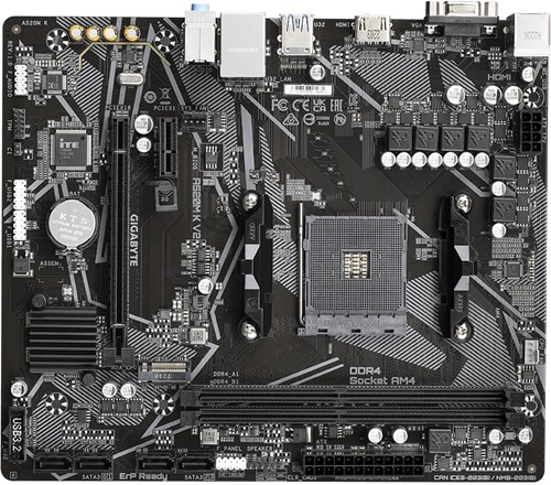 GIGABYTE A520M K V2 moederbord AMD A520 Socket AM4 micro ATX-2