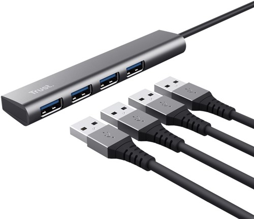 Hub Trust Halyx 4-port USB-A zilver-2