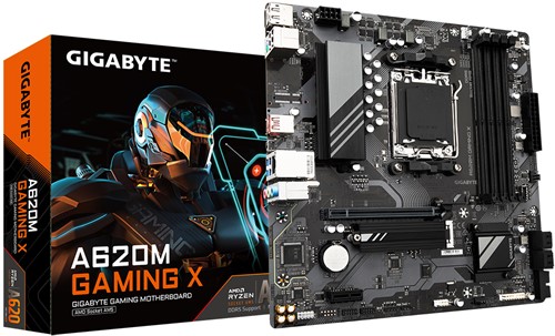 GIGABYTE A620M GAMING X moederbord AMD A620 Socket AM5 micro ATX