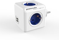 Power Cube Extended USB: 4x stroom + 2x USB charger + Blauw - 1,5 meter aansluitsnoer -2