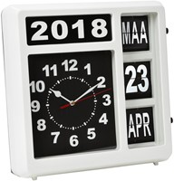 Wandklok Perel analoog 310x310mm nederlandse versie wit-3