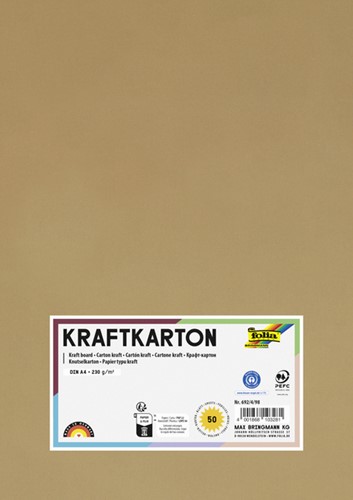 Kraftpapier Folia A4 230gr 50 vel