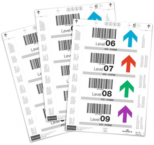 Papier inserts Durable bedrukbaar 150x67mm p/80-2