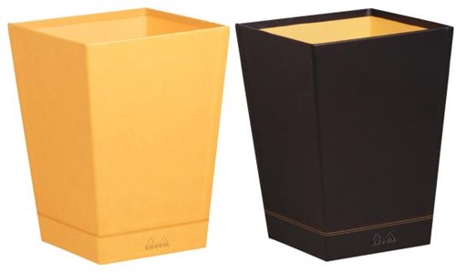 Papierbak Rhodia vierkant kunstleder oranje-2