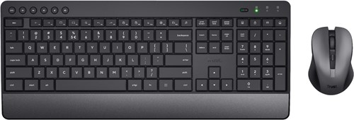 Toetsenbord Trezo Eco Comfort + muis QWERTY zwart-2