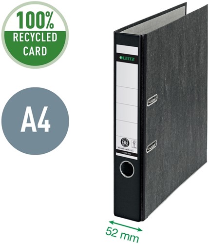 Ordner Leitz 1050 180° 50mm Recycle karton A4 zwart-3