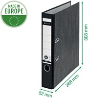 Ordner Leitz 1050 180° 50mm Recycle karton A4 zwart-11