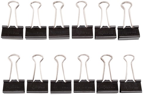 Papierklem MAUL 215 foldback 25mm capaciteit 9mm zwart 12 stuks-3