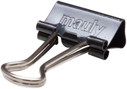 Papierklem MAUL foldback 215 19mm zwart 12 stuks