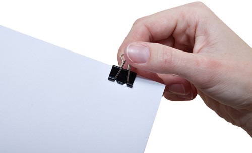 Papierklem MAUL foldback 215 19mm zwart 12 stuks-1