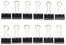 Papierklem MAUL foldback 215 19mm zwart 12 stuks-3