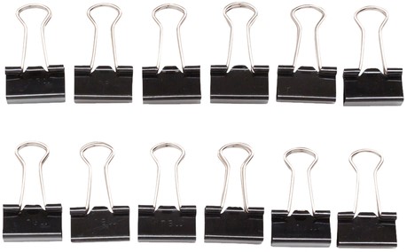 Papierklem MAUL foldback 215 19mm zwart 12 stuks-5