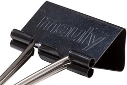 Papierklem MAUL foldback 215 13mm zwart 12 stuks