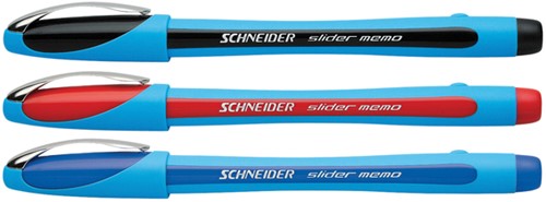Balpen Schneider Slider Memo extra breed zwart-3