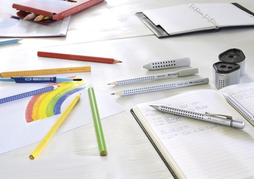 Puntenslijper Faber-Castell 2001 trio grip zilver-14