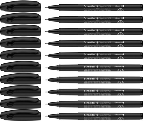 Fineliner Schneider Topliner 967 0.4mm zwart-1