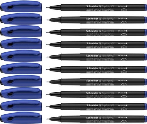 Fineliner Schneider Topliner  967 0.4mm blauw-2