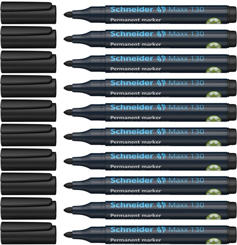 Permanent marker Schneider Maxx 130 rond 1-3mm zwart-1
